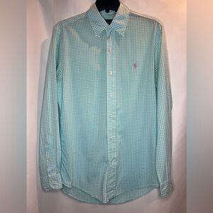 Polo Ralph Lauren Custom Fit Men’s Small Checkered Button Down Shirt